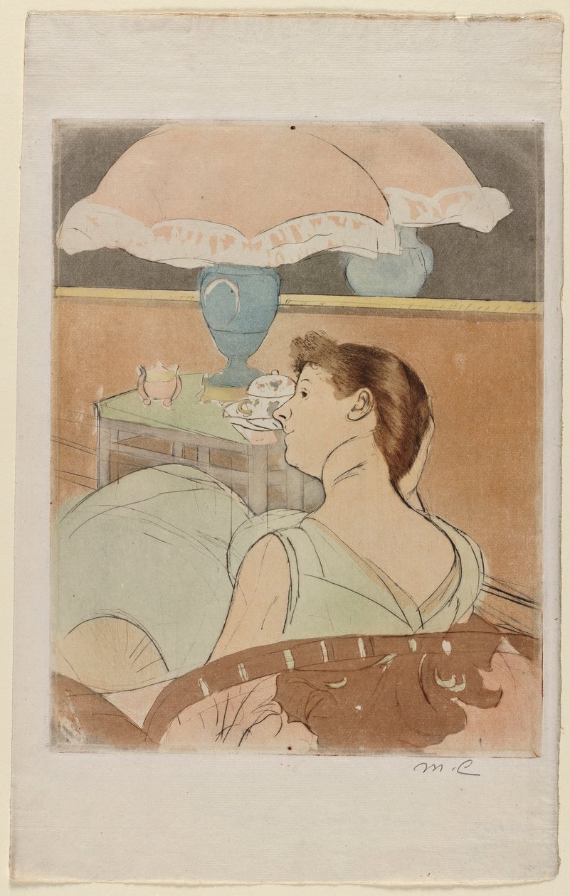 A lámpa, 1890-1891. alkotó: Mary Cassatt