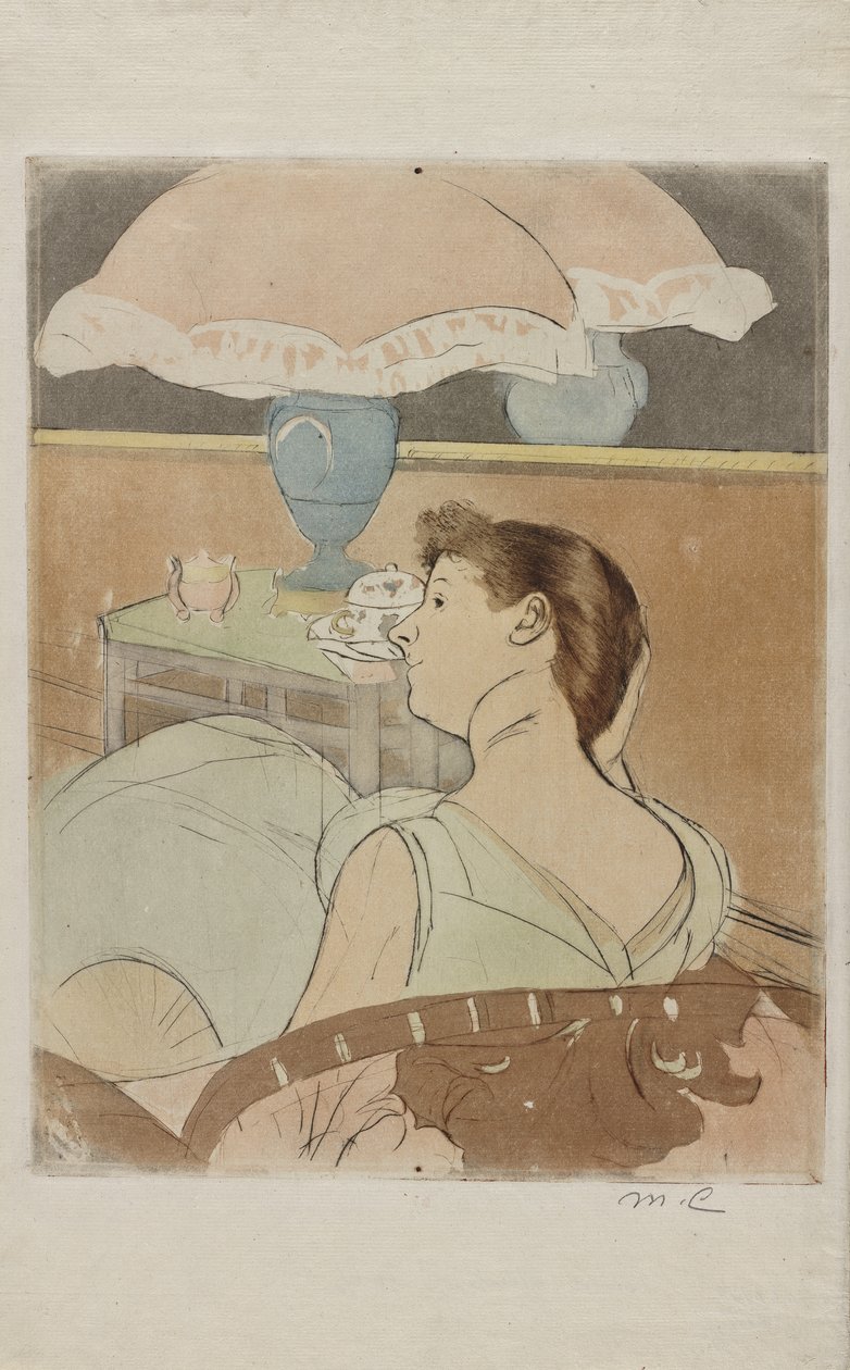 A lámpa, 1890-91 alkotó: Mary Cassatt