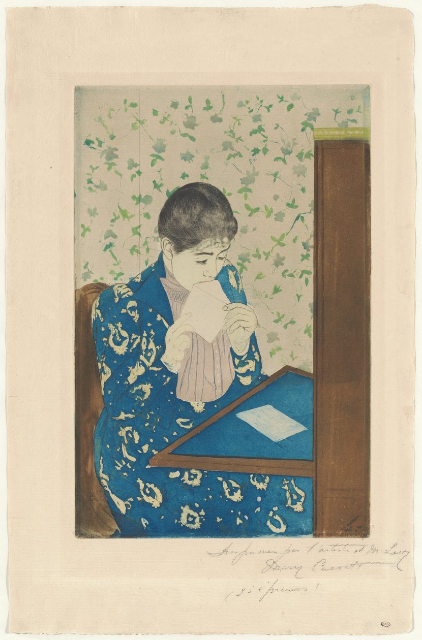 A levél, 1890-1891. alkotó: Mary Cassatt