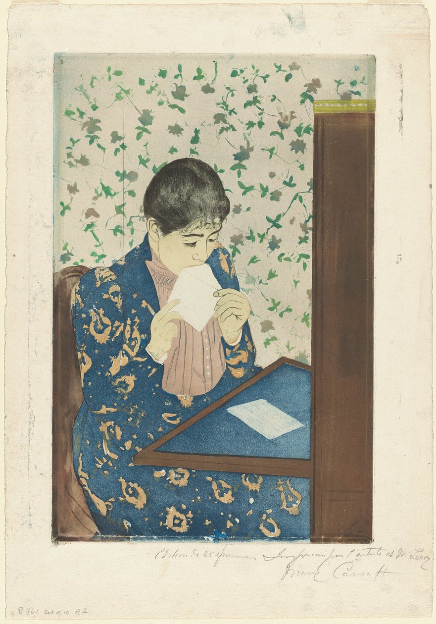 A levél, 1890-1891. alkotó: Mary Cassatt
