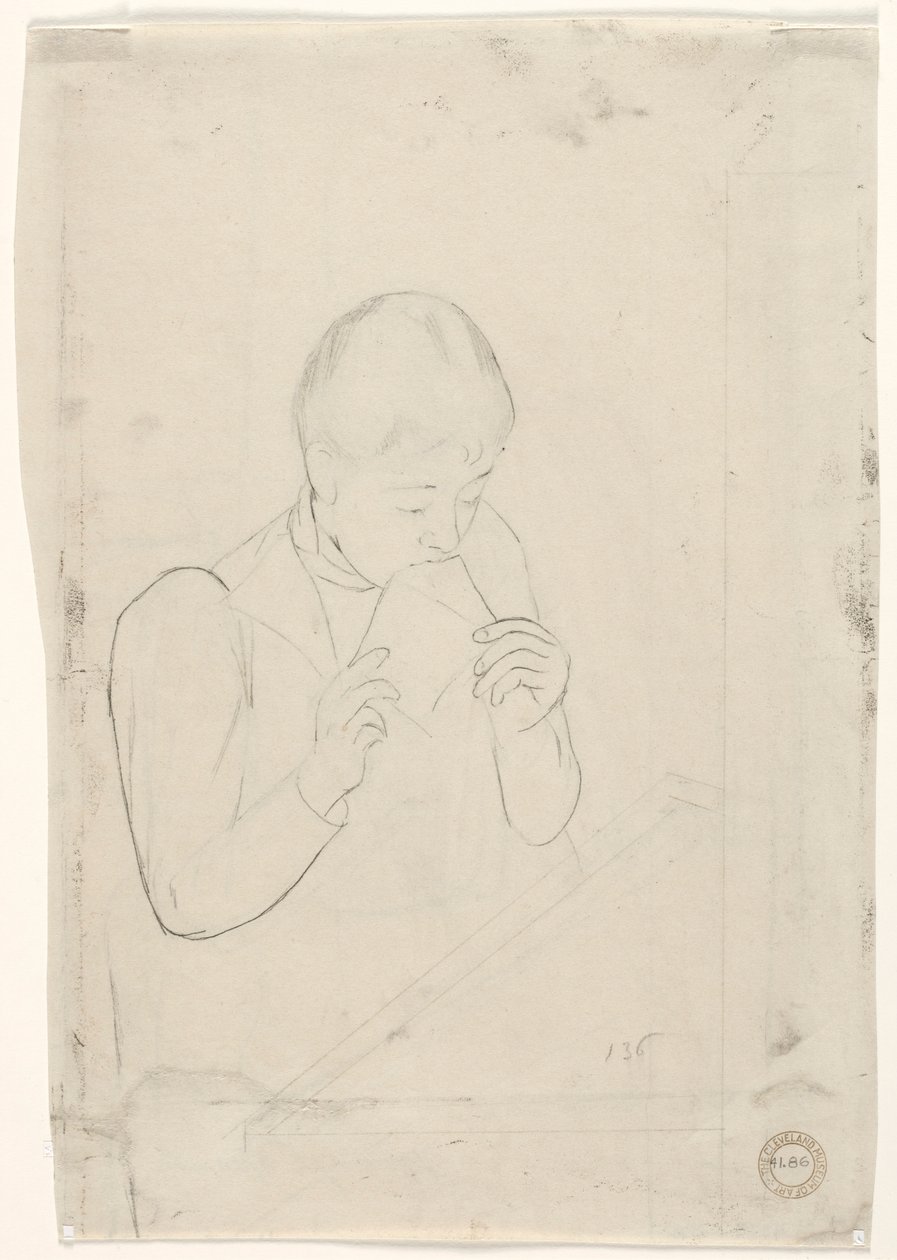 A levél verso, 1890-1891. alkotó: Mary Cassatt