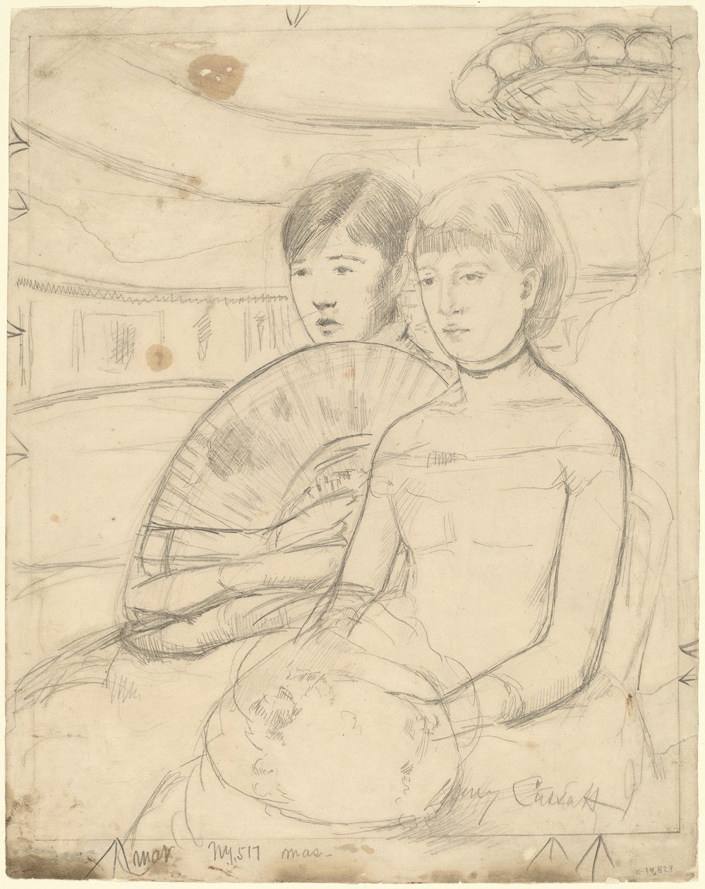The Loge [recto] alkotó: Mary Cassatt