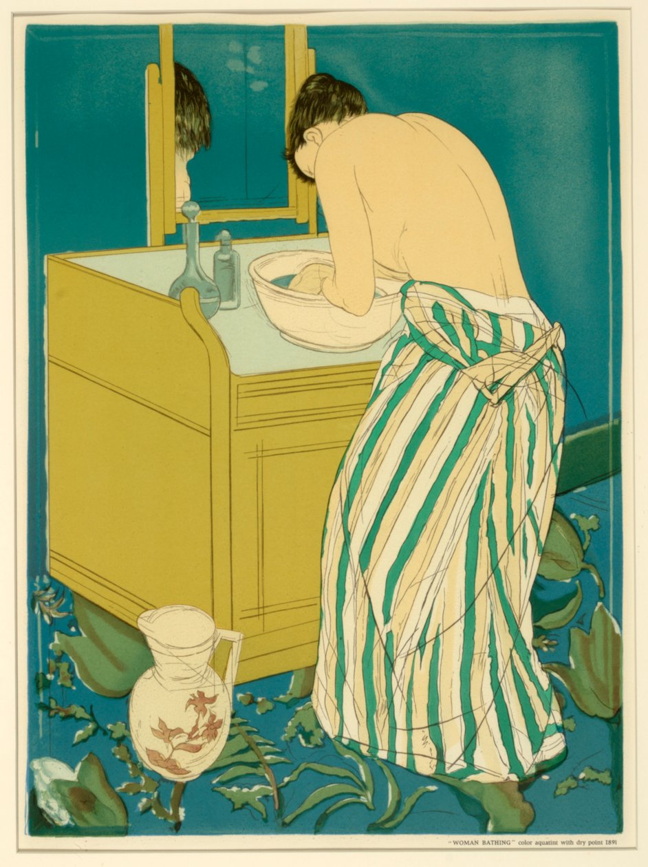 Fürdőző nő (plakát) alkotó: Mary Cassatt