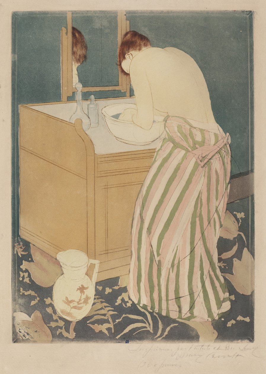 Nő fürdése alkotó: Mary Cassatt