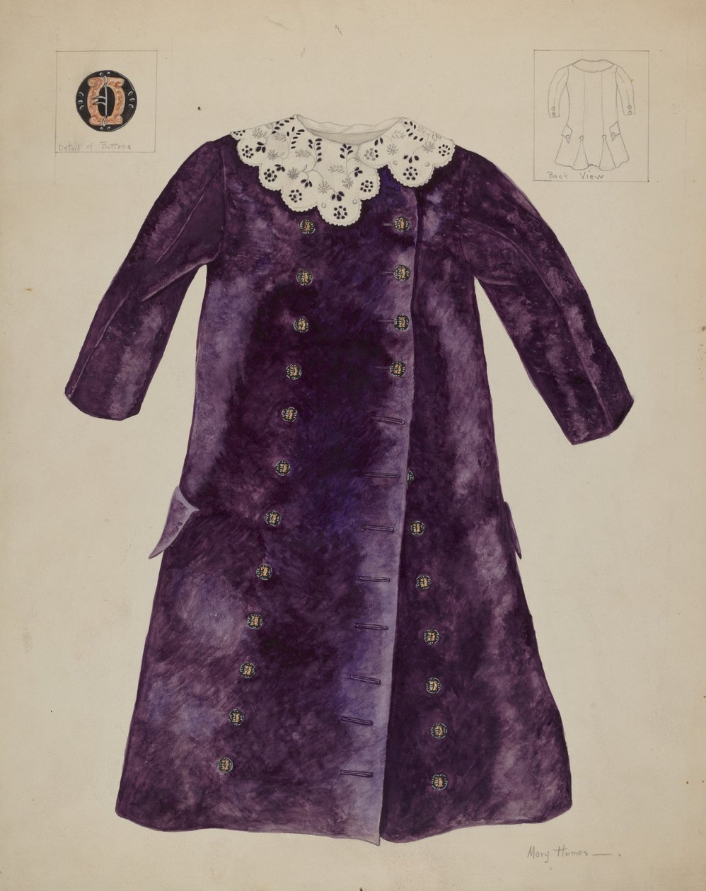 Gyermekkabát, c. 1937. alkotó: Mary E Humes