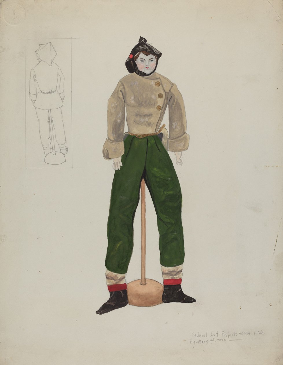 Baba és jelmez, c. 1936. alkotó: Mary E Humes