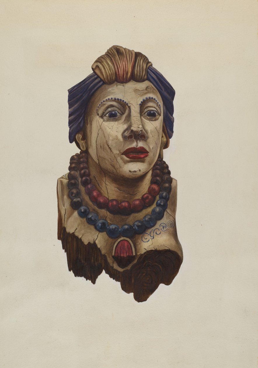 Indiai hercegnő figura, c. 1938. alkotó: Mary E Humes