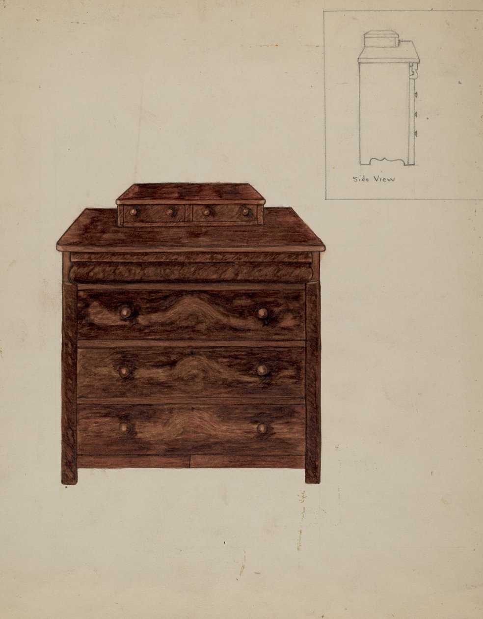 Old Dresser, c. 1936. alkotó: Mary E Humes