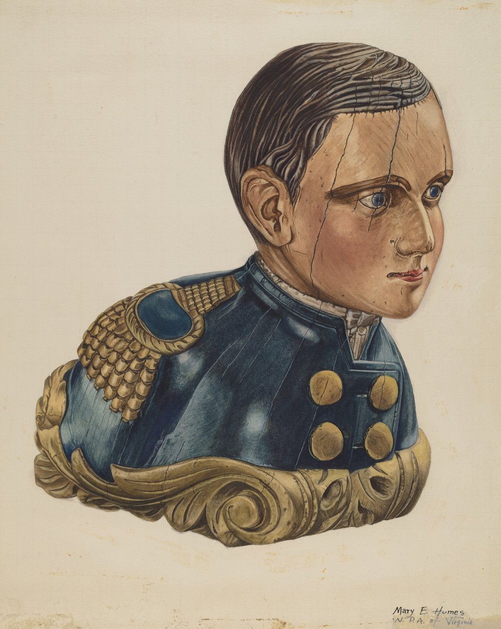 Pilótaház dísz, c. 1939. alkotó: Mary E Humes