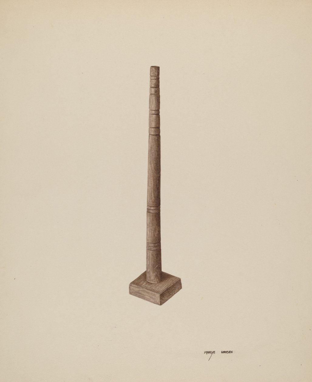 Gyertyatartó, c. 1940. alkotó: Mary Hansen