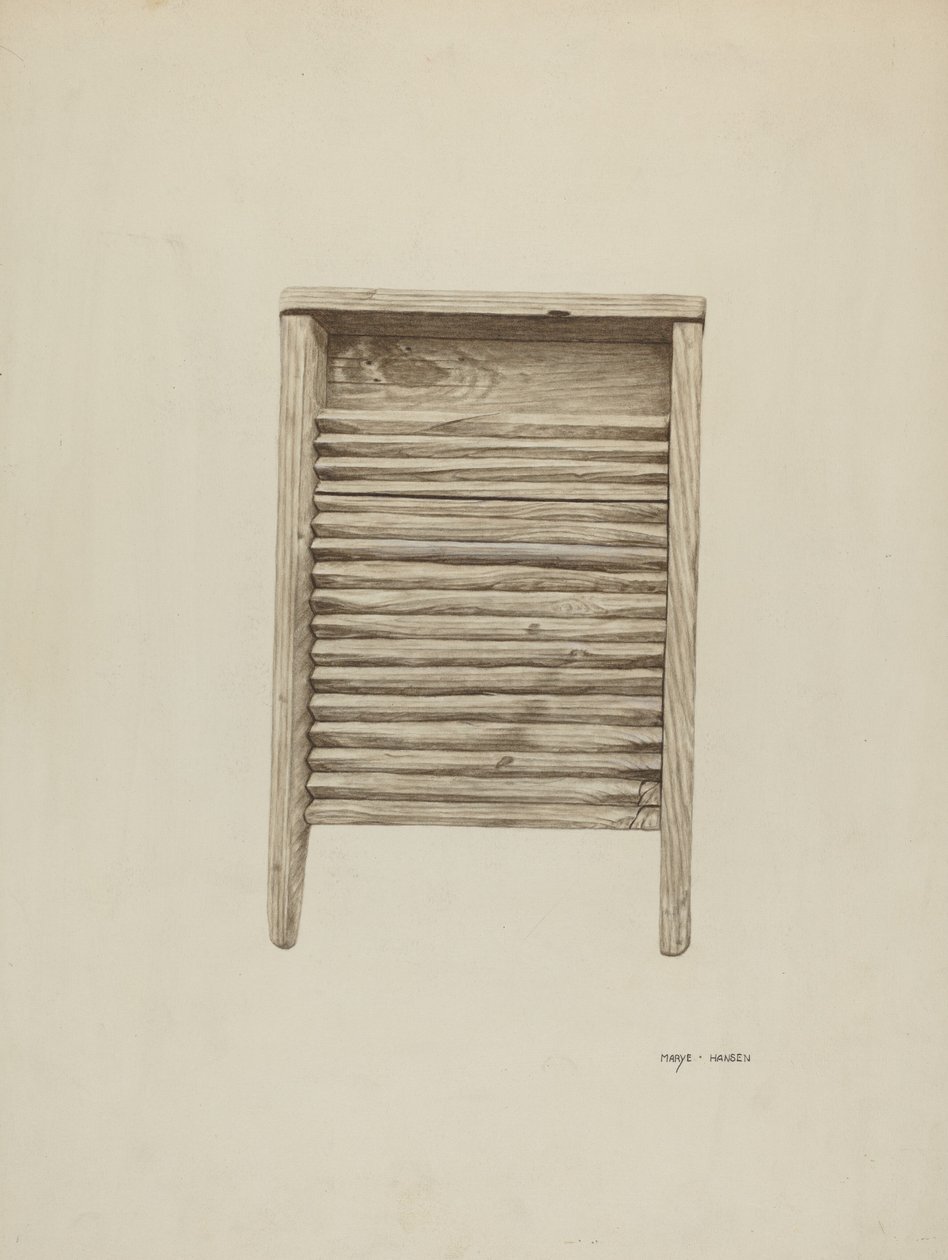 Mosódeszka, c. 1940. alkotó: Mary Hansen