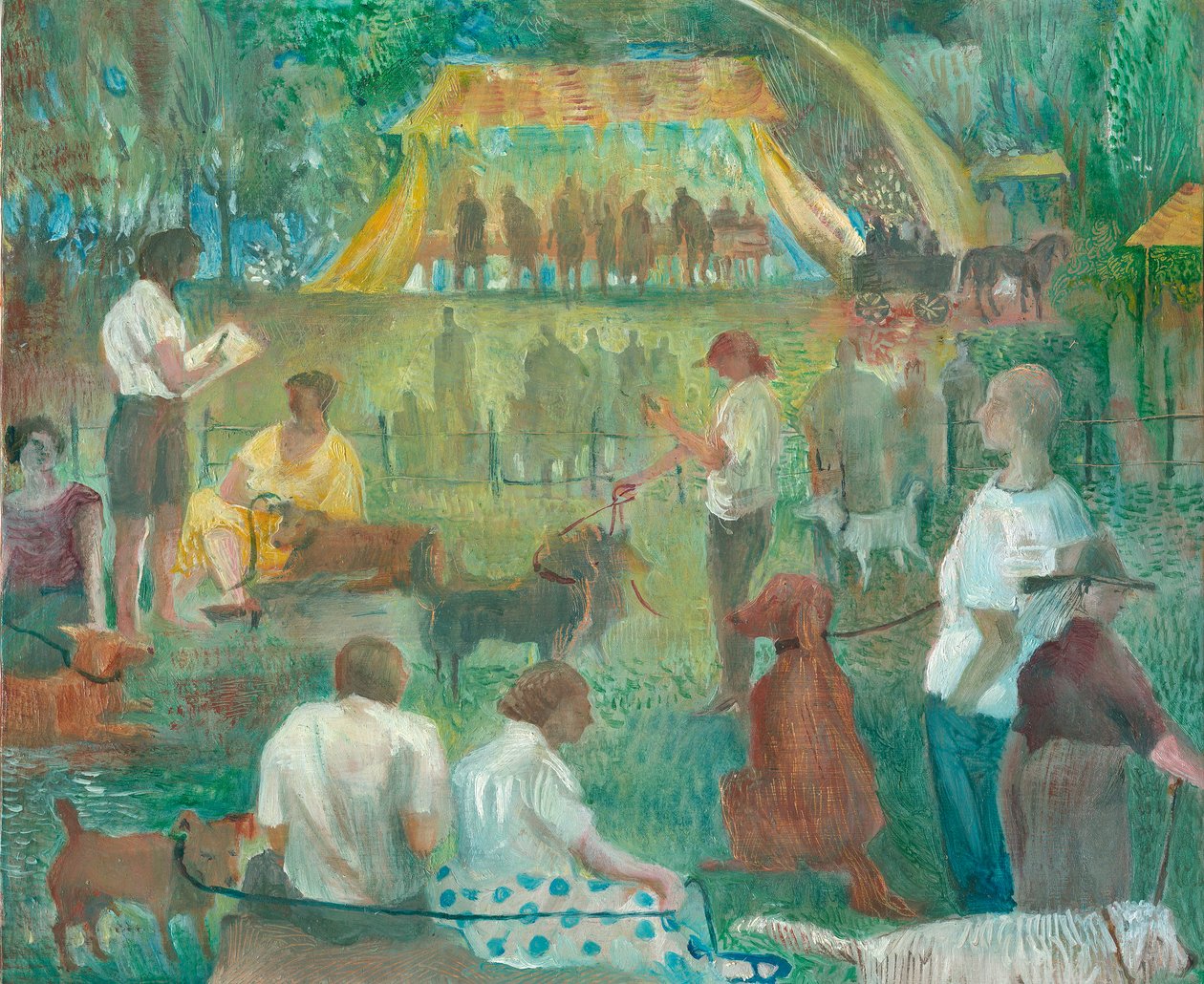 Kutyakiállítás, Wadebridge, 2012 (olaj, fedélzeten) alkotó: Mary Kuper