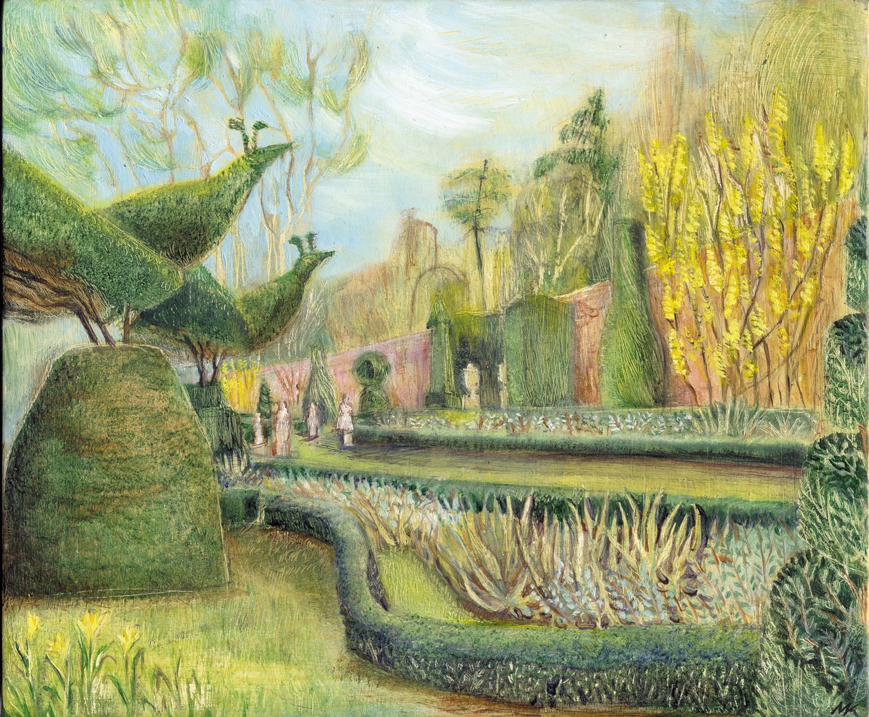 The Long garden, Cliveden: Topiary alkotó: Mary Kuper