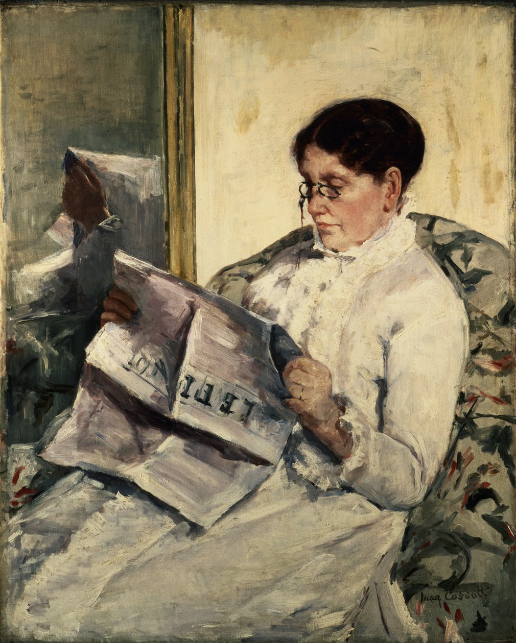 Le Figaro olvasása, 1878 alkotó: Mary Cassatt