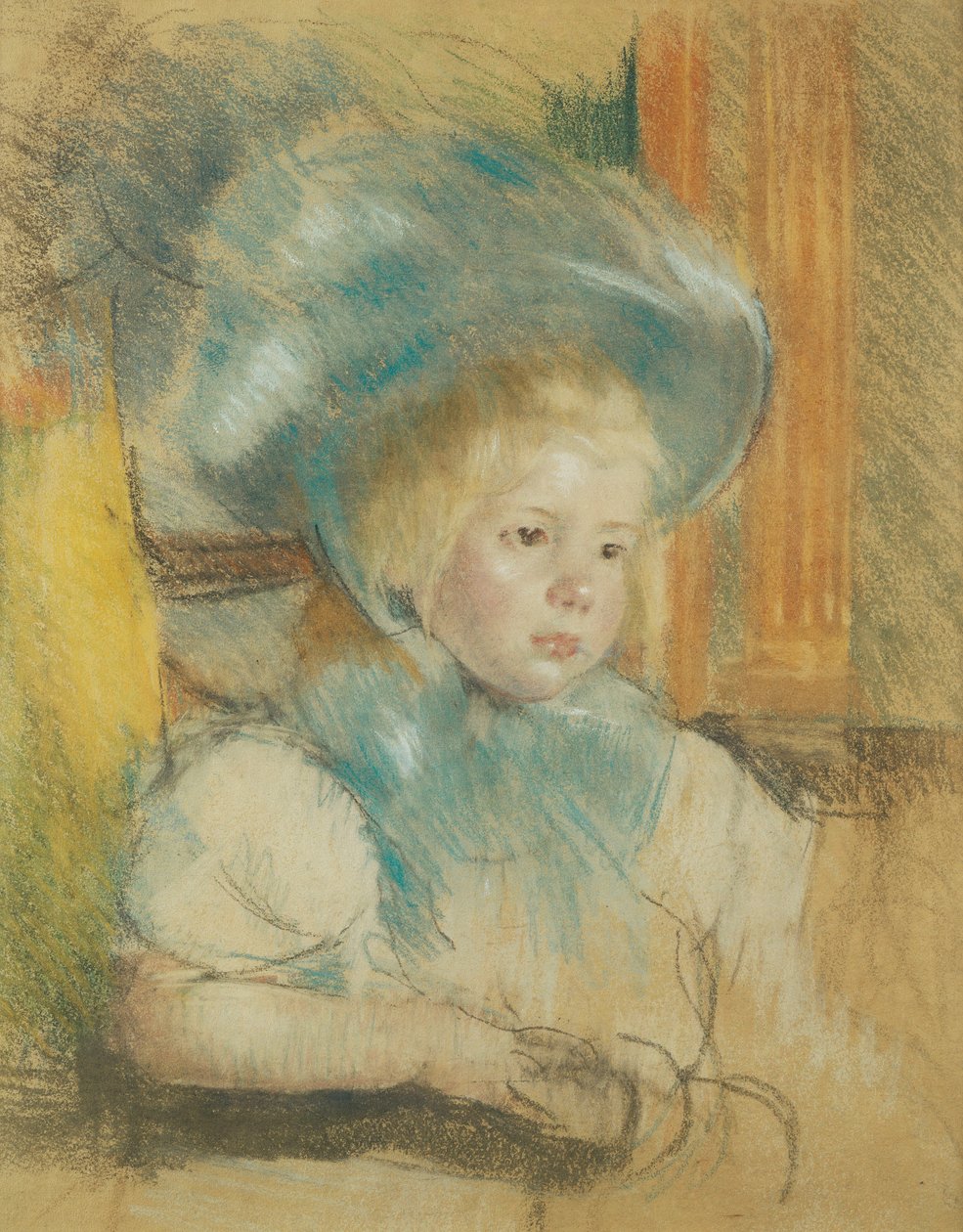 Simone tollas kalapban, 1903 körül alkotó: Mary Cassatt