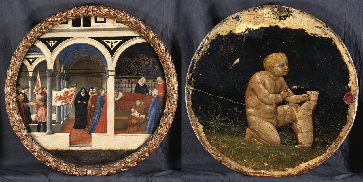 "Születési tálca" (születési tálca) alkotó: Masaccio