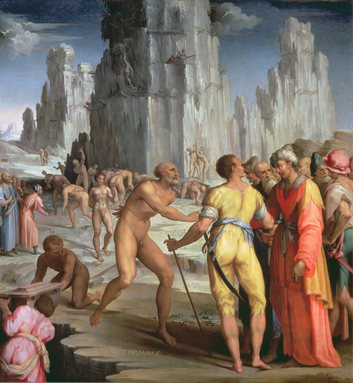 A gyémántbánya, 1570-71 (panel) alkotó: Maso da San Friano
