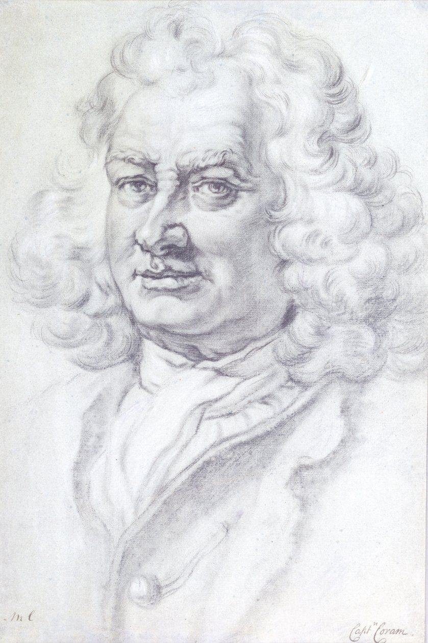 Thomas Coram kapitány (kb. 1668-1751) portréja, 1768 (ceruza) alkotó: Mason Chamberlin