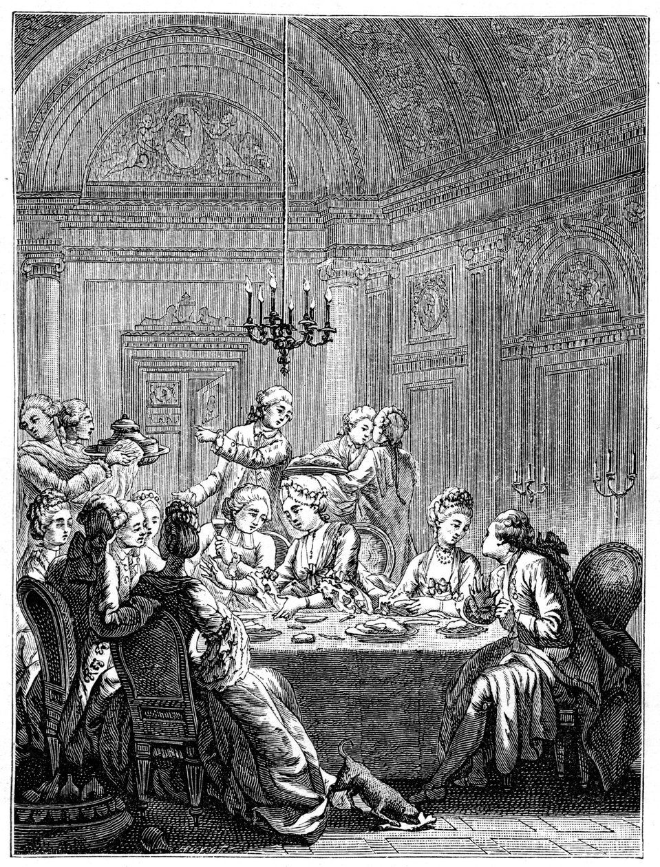 Vacsora, 1885. alkotó: Masquelier