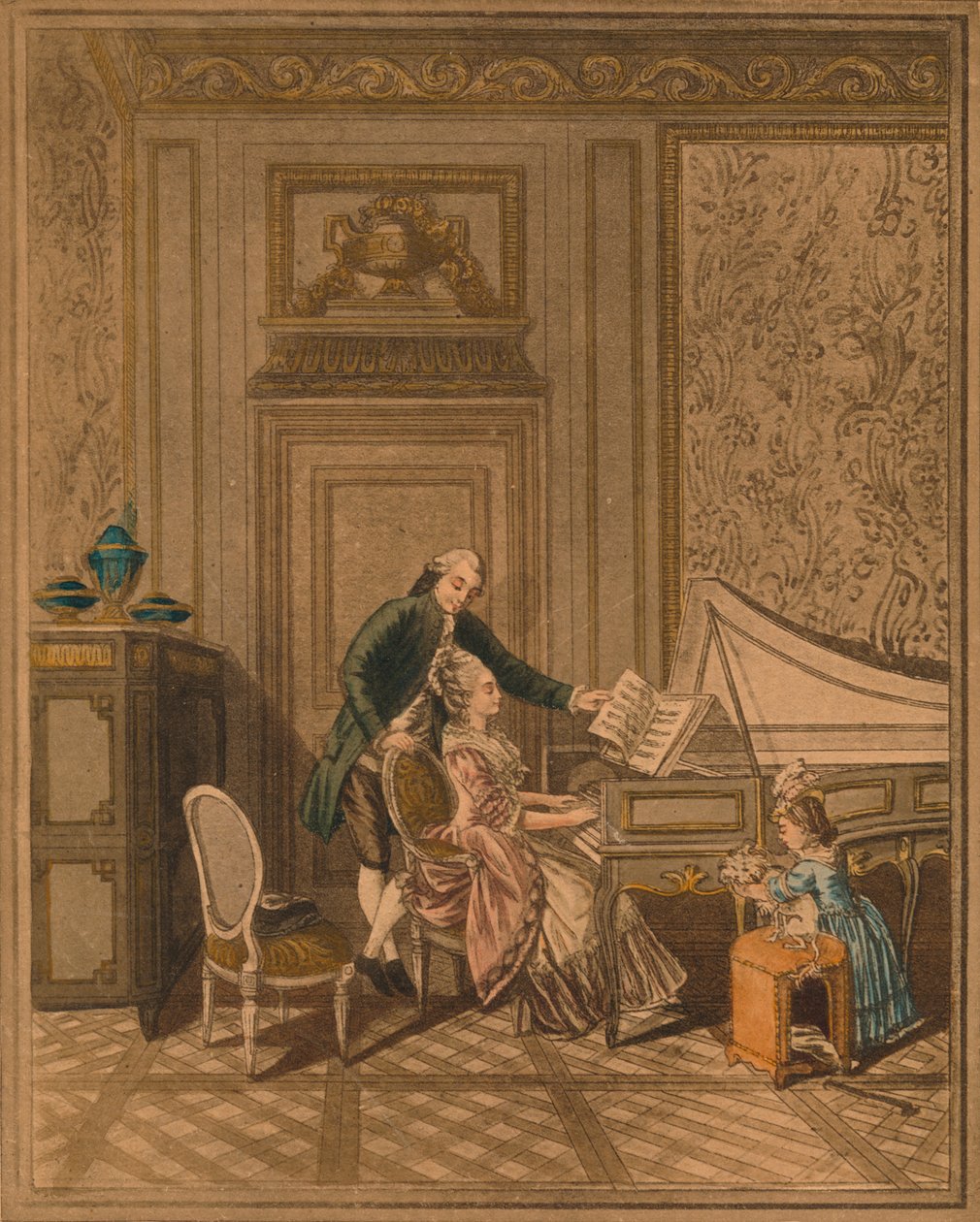 "Csembalólecke". alkotó: Massard