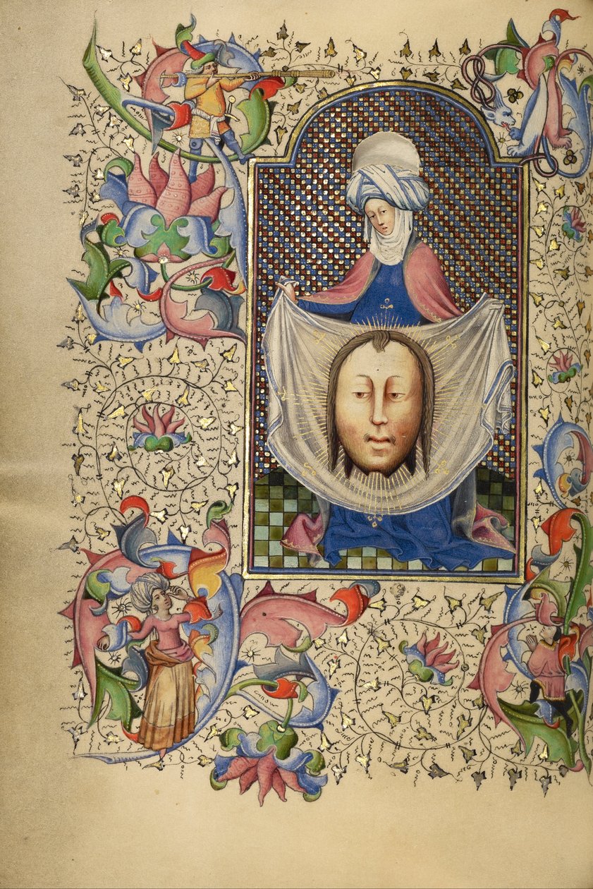 Saint Veronica A szudárium bemutatása alkotó: Master of Guillebert de Mets