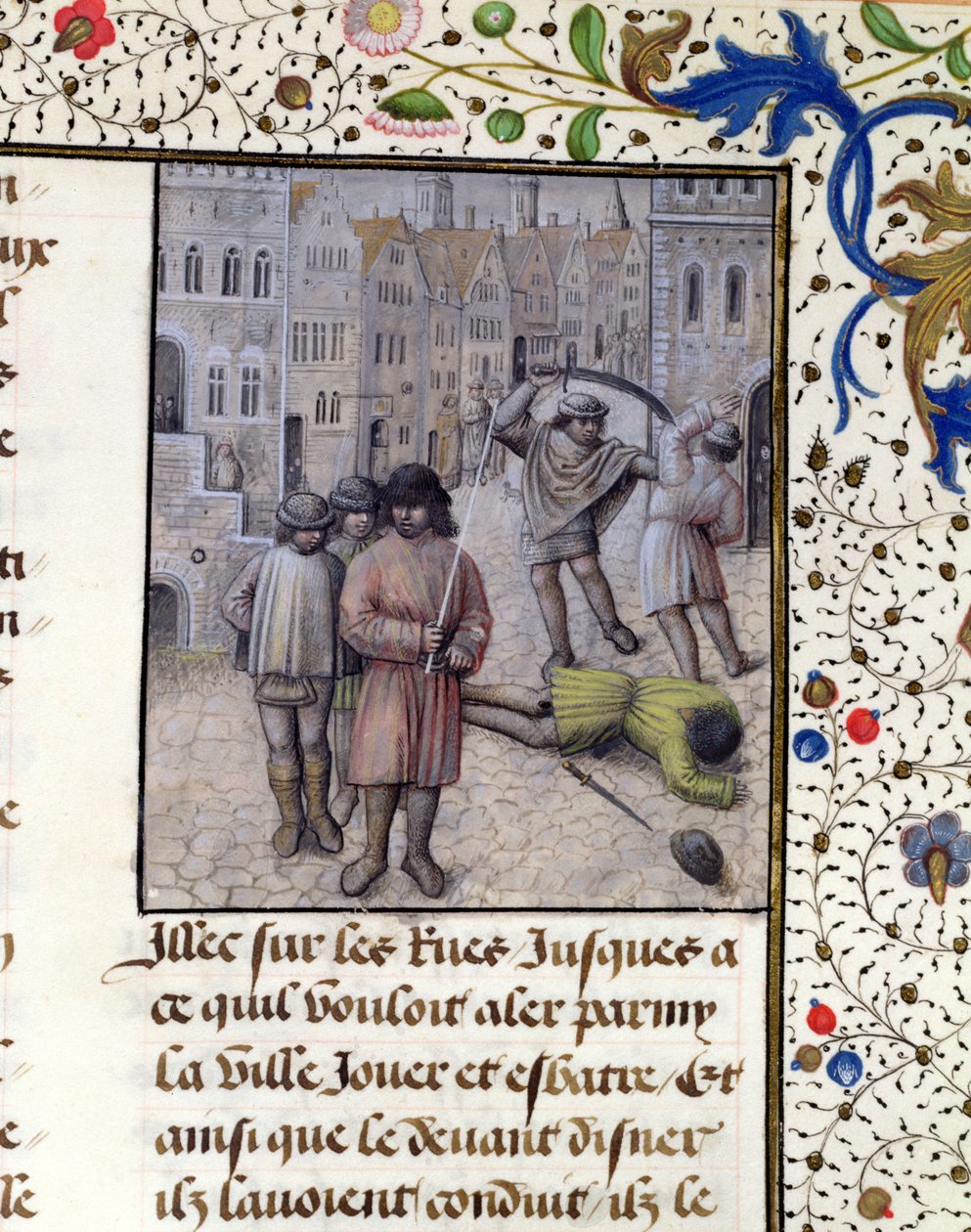Ms 659 fol.221r Jacob van Artevelde lázadást vezet Gentben a flandriai grófok ellen 1340-ben, 1477-ben alkotó: Master of Mary of Burgundy