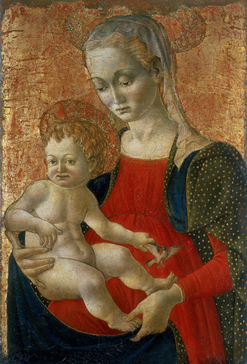 Madonna gyermekkel, 1440-1460 körül (tempera fán) alkotó: Master of Pratovecchio attr.to Master of Pratovecchio attr.to