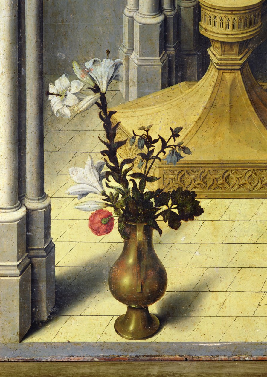 Váza virágokkal. c.1445 (26541 részlet) alkotó: Master of the Aix Annunciation