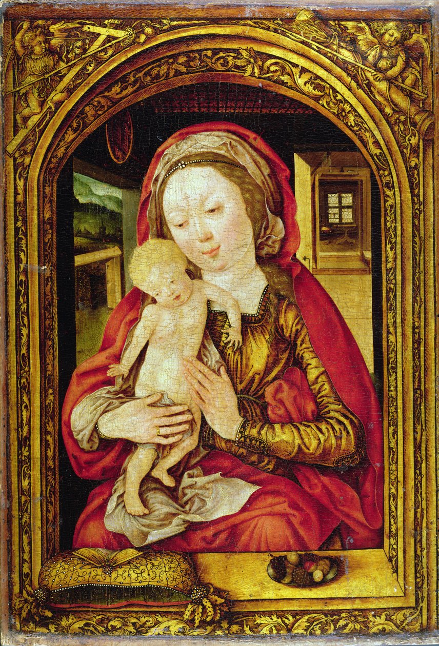 A Madonna és gyermeke alkotó: Master of the Mainz Epiphany