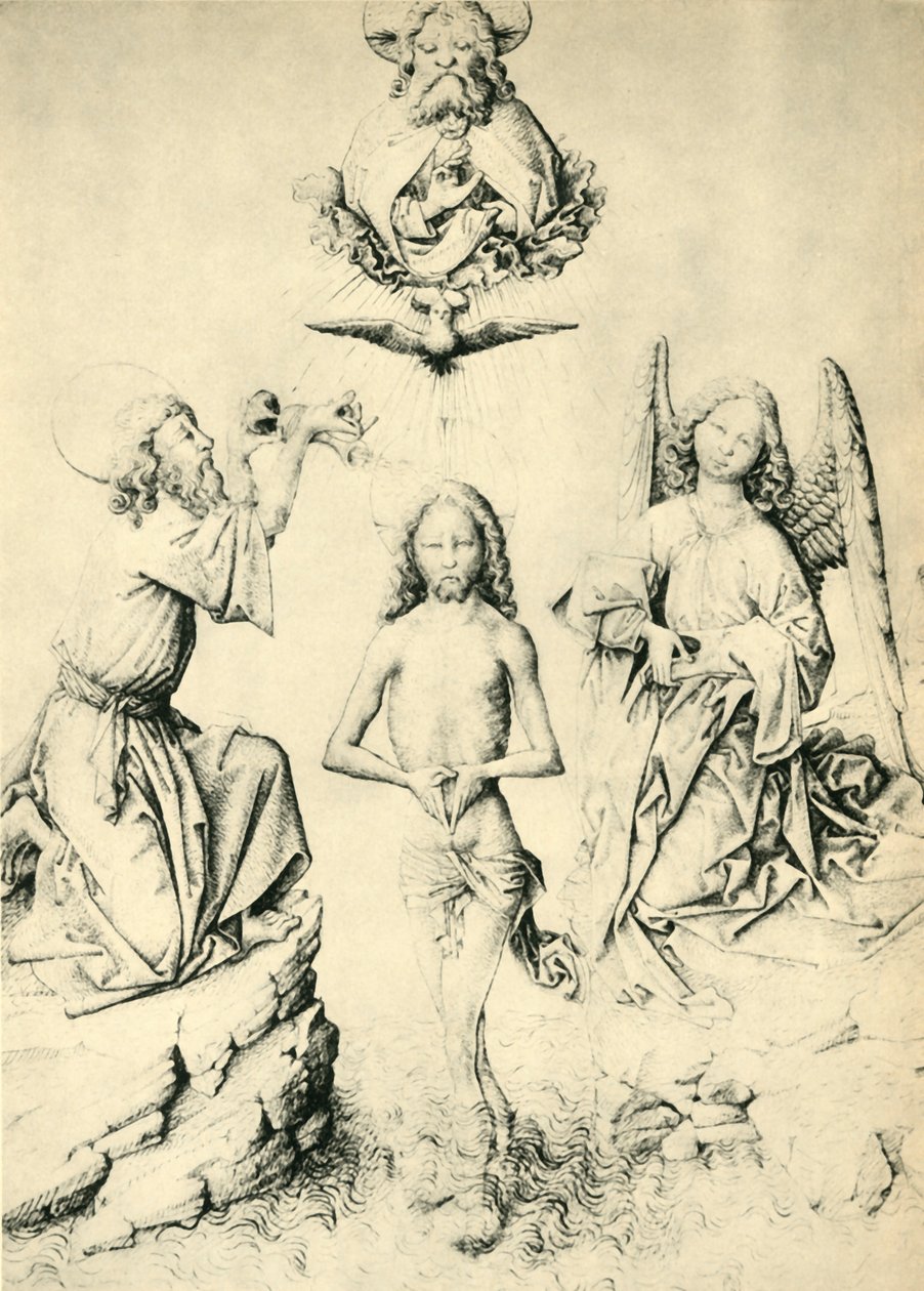 „Krisztus megkeresztelkedése”, 1445-1450, 1943. alkotó: Master ES