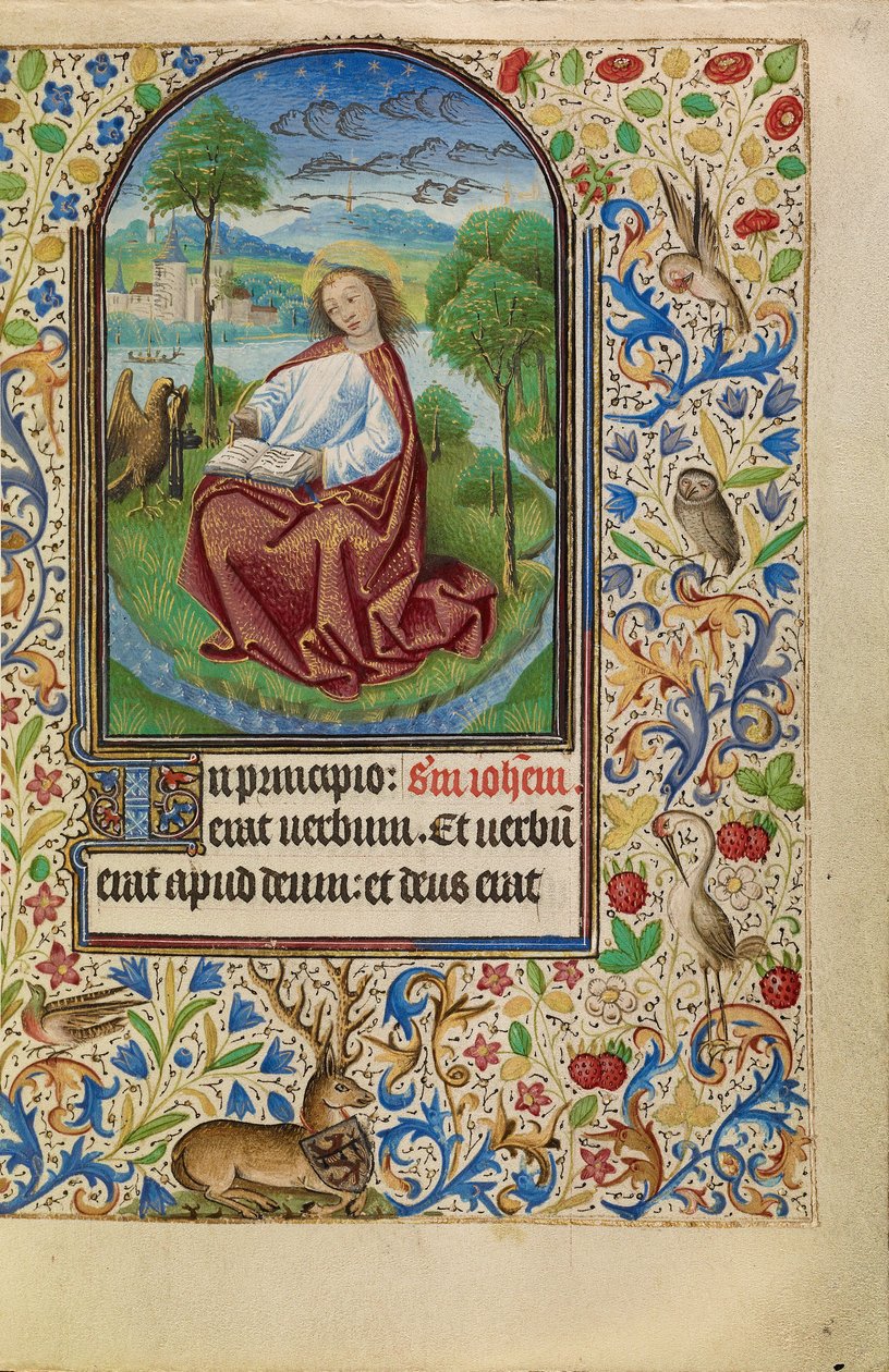 Szent János Patmoszon alkotó: Master of Jacques of Luxembourg