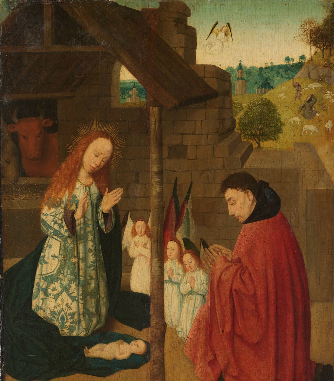Krisztus születése alkotó: Master of the Brunswick Diptych