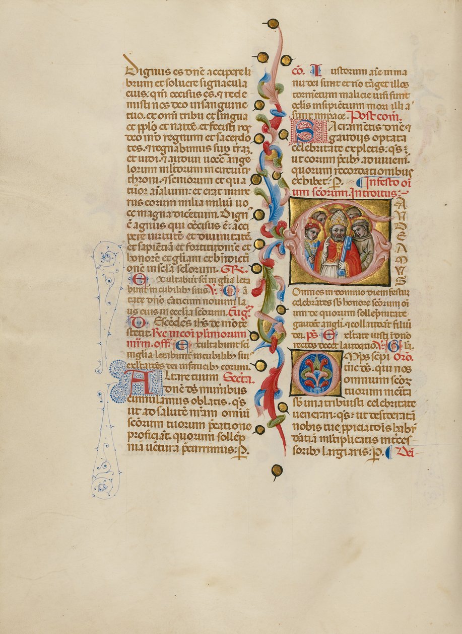 G kezdőbetű: Mindenszentek alkotó: Master of the Brussels Initials