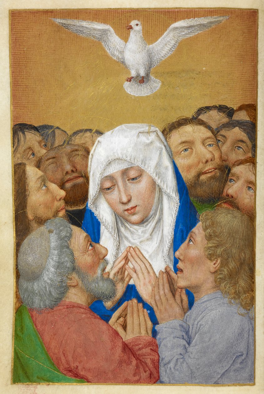 A pünkösd. alkotó: Master of the Dresden Prayer Books