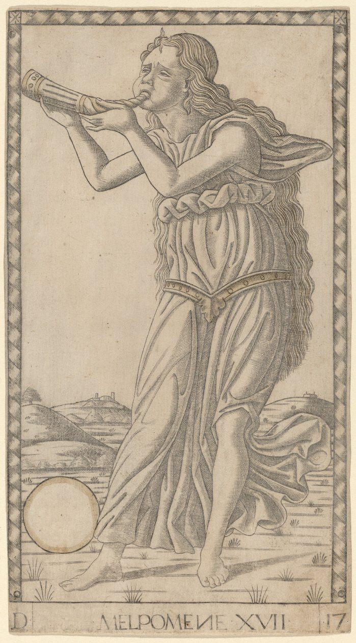 Melpomene alkotó: Master of the E Series Tarocchi