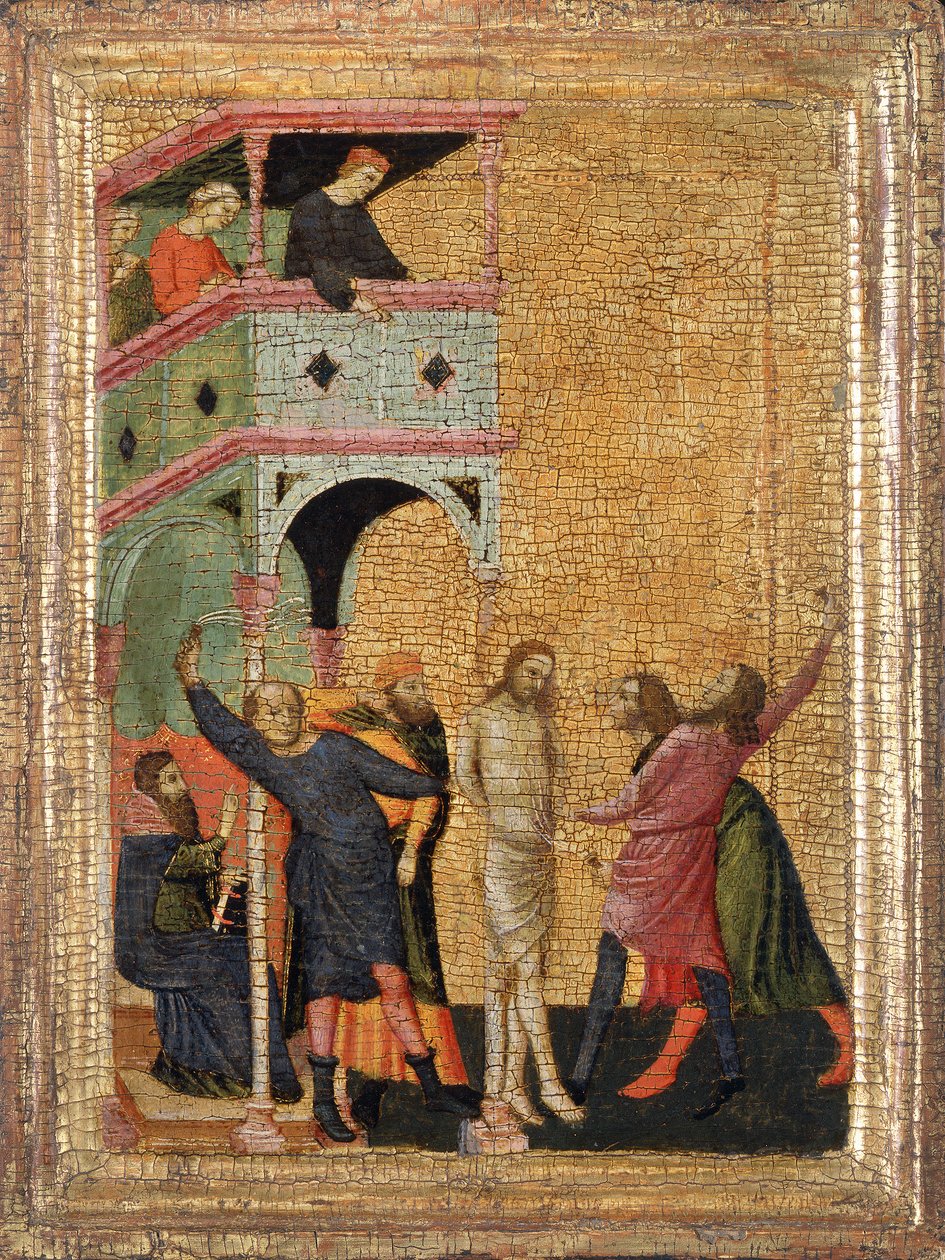 Korbácsolás (rekto) alkotó: Master of the Poldi Pezzoli diptych
