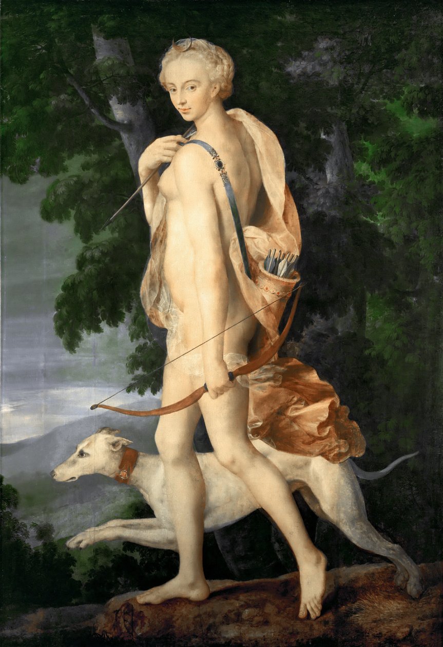 Diana a vadásznő alkotó: Master of the School of Fontainebleau
