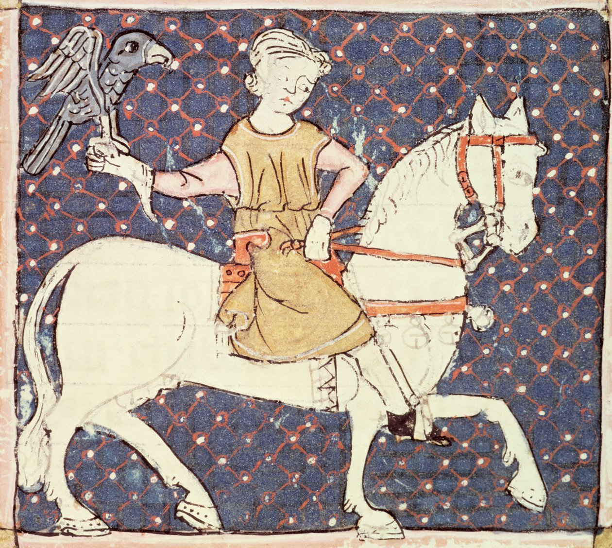 Fol.58v május: Falconry alkotó: Matfre Ermengaut