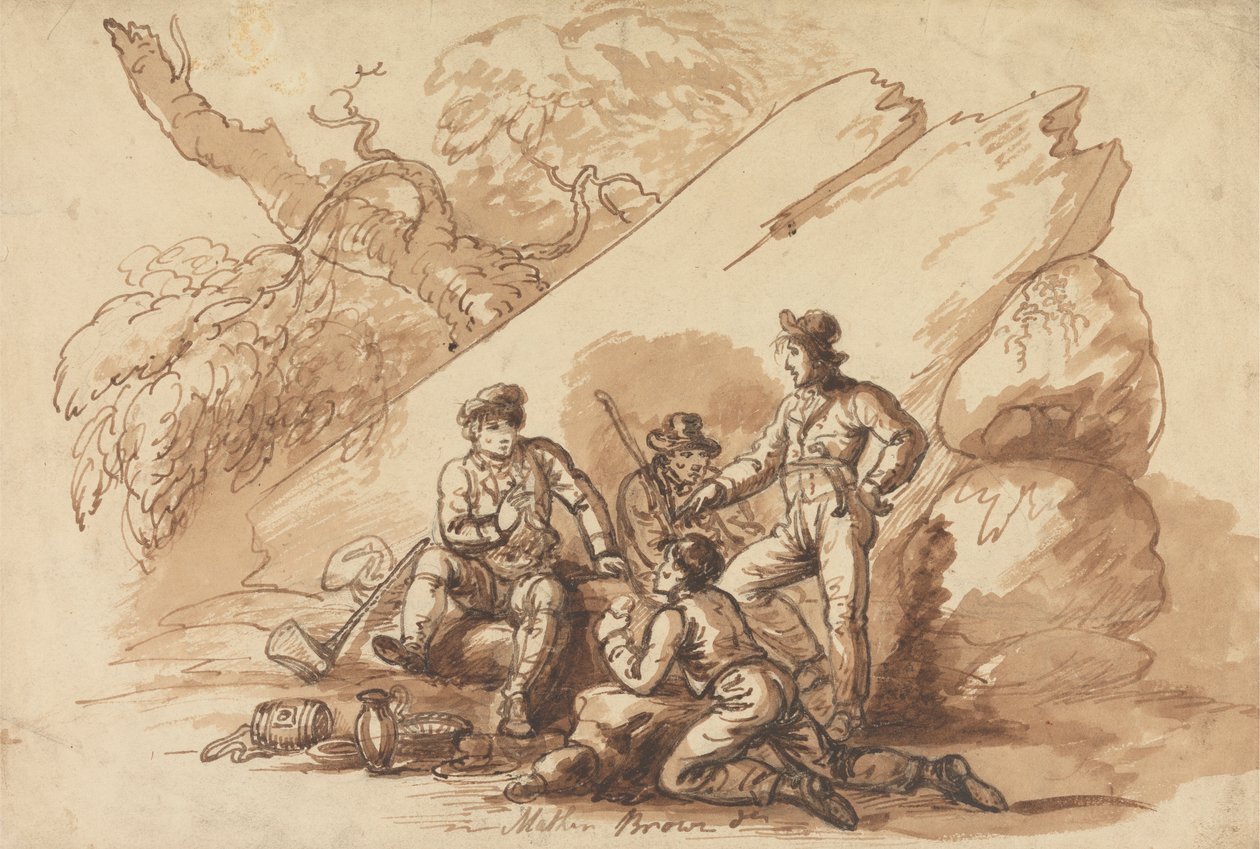 Workmen at Refreshment (Banditti?) alkotó: Mather Brown