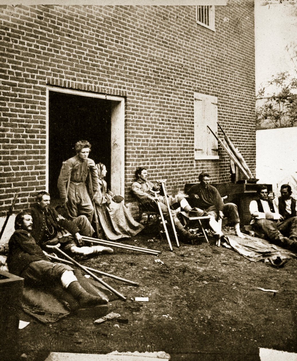 Uniós sebesült Fredericksburgnél, Virginia, 1863 alkotó: Mathew B. Brady