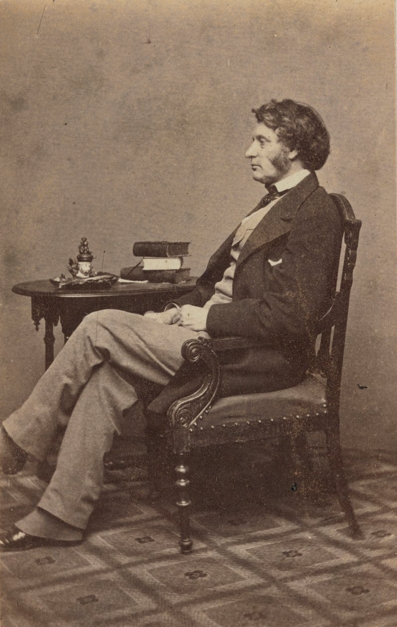 Charles Sumner carte-de-visite portréja, 1860-as évek. alkotó: Mathew Brady
