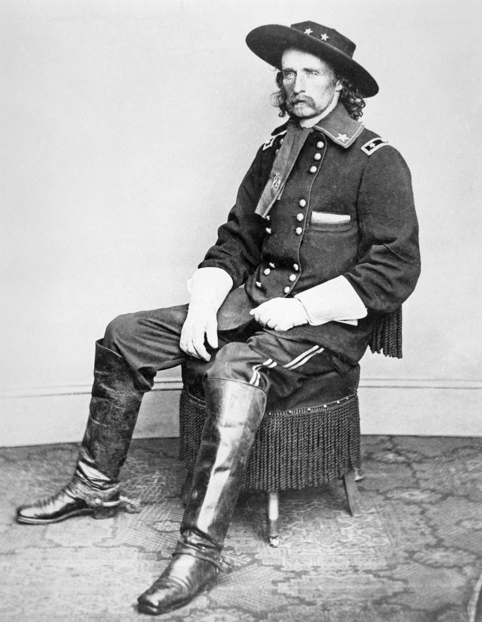 George A. Custer tábornok (f/w fotó) alkotó: Mathew Brady