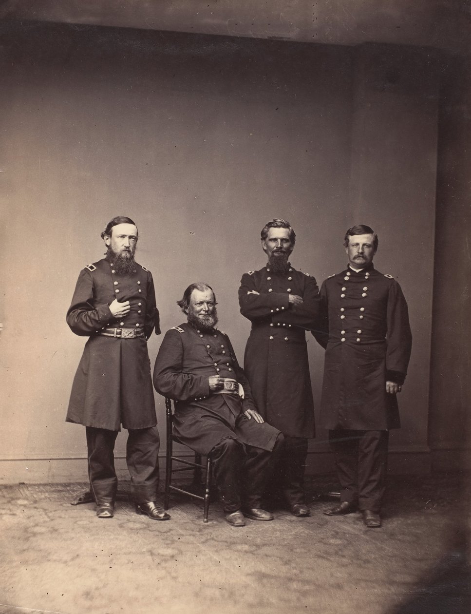 William Ward tábornok és személyzet, kb. 1861. alkotó: Mathew Brady