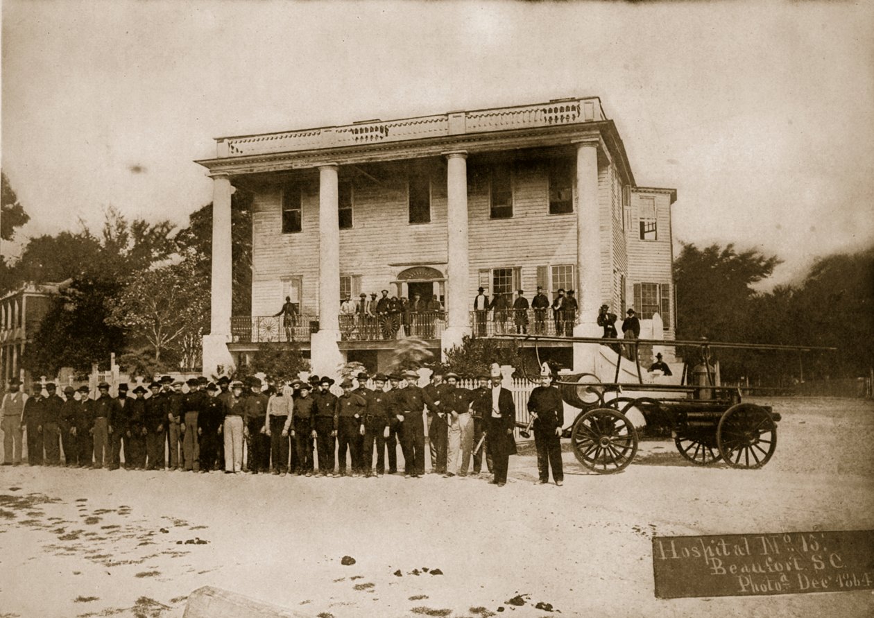15-ös kórház, Beaufort, Dél-Karolina, 1864 alkotó: Mathew B. Brady