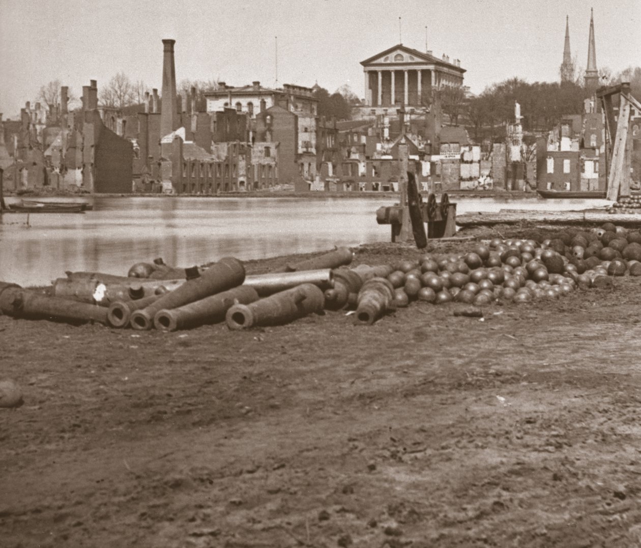 Richmond romjai, Virginia (f/w fotó) alkotó: Mathew Brady