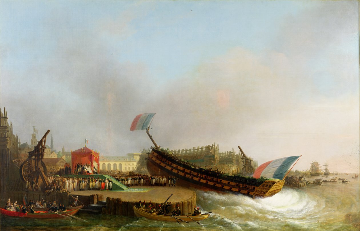 Napóleon (1769-1821) és Marie-Louise (1791-1847) a „The Friedland” Antwerpenben, 1810. május 2-án alkotó: Mathieu Ignace van Bree