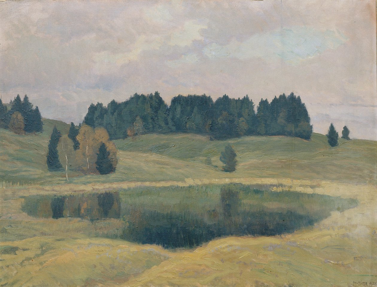 Abend am Mittenwaldsee alkotó: Mathilde Sitta Allé