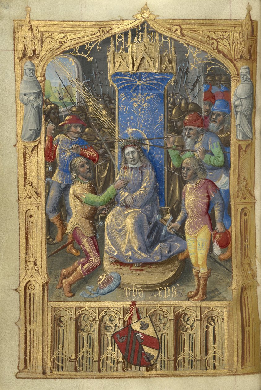 Poncher Hours (Krisztus kigúnyolása) alkotó: Maître du Cardinal de Bourbon