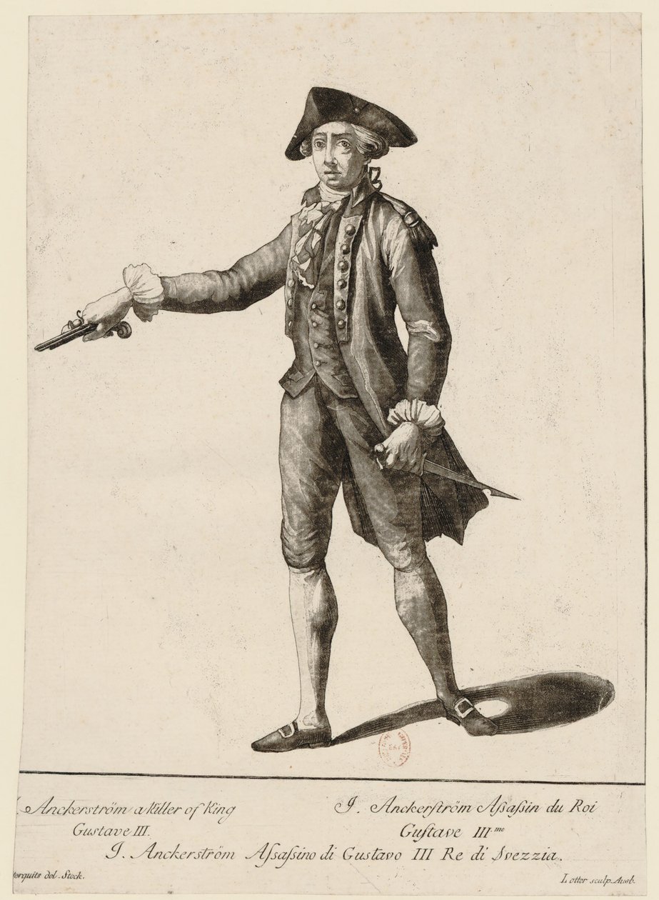 Jacob Johan Anckarström 1762-1792, 1792. alkotó: Matthäus Albrecht Lotter