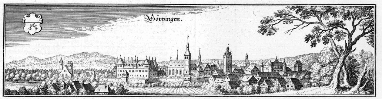 Göppingen - részlet a Topographia Sueviae (Svábföld) című kötetből alkotó: Matthaus Merian
